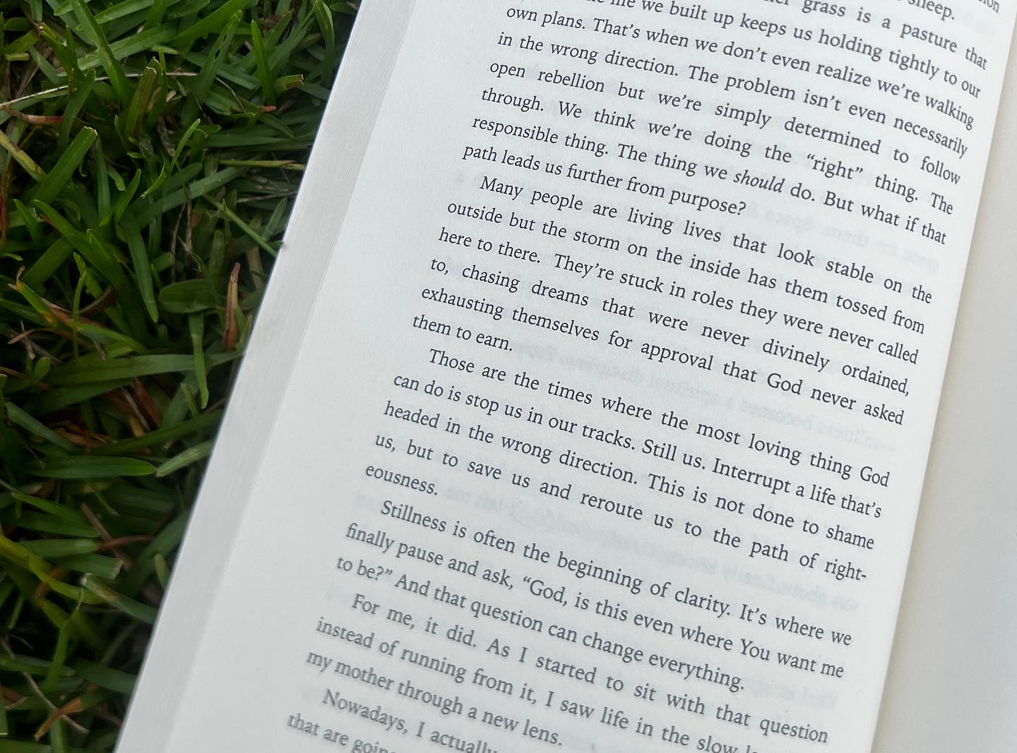 “Our assumption that greener grass is a pasture that matches the life we built up keeps us holding tightly to our own plans. That’s when we don’t even realize we’re walking in the wrong direction. 

The problem isn’t even necessarily open rebellion but we’re simply determined to follow through. We think we’re doing the “right” thing. The responsible thing. The thing we should do. But what if that path leads us further from purpose? 

Many people are living lives that look stable on the outside but the storm on the inside has them tossed from here to there. They’re stuck in roles they were never called to, chasing dreams that were never divinely ordained, exhausting themselves for approval that God never asked them to earn. 

Those are the times where the most loving thing God can do is stop us in our tracks. Still us. Interrupt a life that’s headed in the wrong direction. This is not done to shame us, but to save us and reroute us to the path of righteousness. 

Stillness is often the beginning of clarity. 

It’s where we finally pause and ask, “God, is this even where You want me to be?” And that question can change everything.” - Excerpt from “Lord, Show Me Your Green Pastures” 

I am re-reading as a reader vs. the author and this was a much needed reminder for me this morning. Hope it blesses you 💚🙏🏾